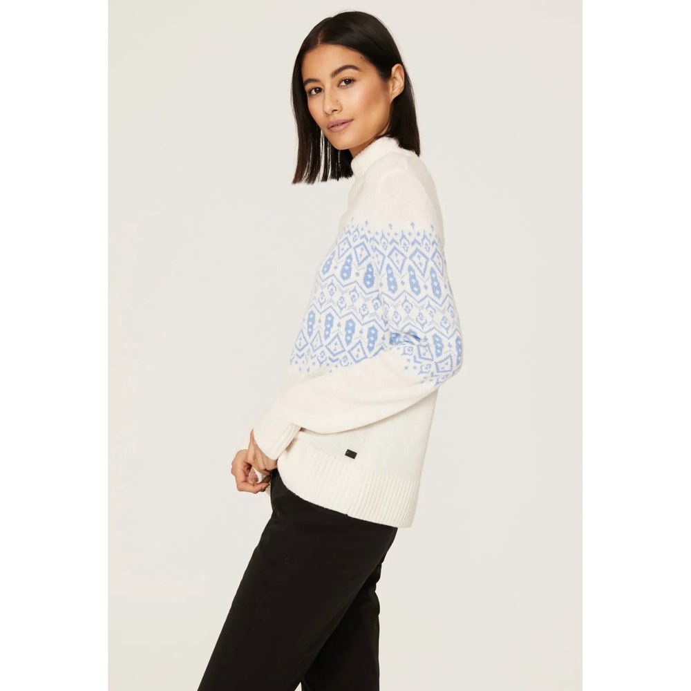 A25 BOGNER FIRE + ICE Carin Ribbed Trim Relaxed Fit Pullover Sweater Roll Neck S